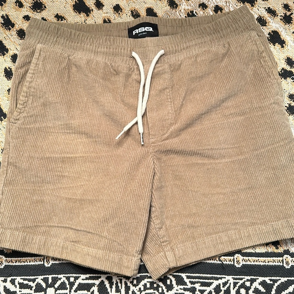 RSQ Corduroy Pull on shorts with Elastic waistband with drawstring.
